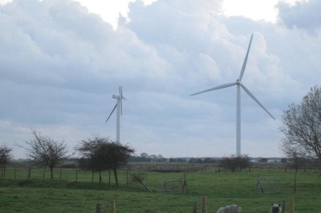 One of the 26 wind turbines in the area