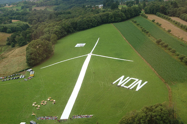 Éolienne de 185 mètres dessinée au sol